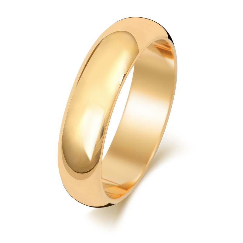 5mm Gents Wedding Ring Yellow